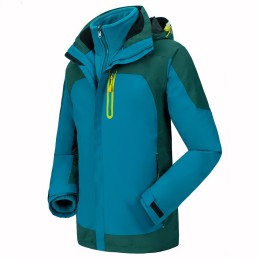 SKJ037 Manufacturing Men's Two-piece Jacket Fashion Design hook and loop Cuff Hooded Rope Mountaineering Outdoor Removable Liner Jacket Center SKJ037 Manufacturing Men's Two-piece Jacket Fashion Design hook and loop Cuff Hooded Rope Mountaineering Outdoor Removable Liner Jacket Center